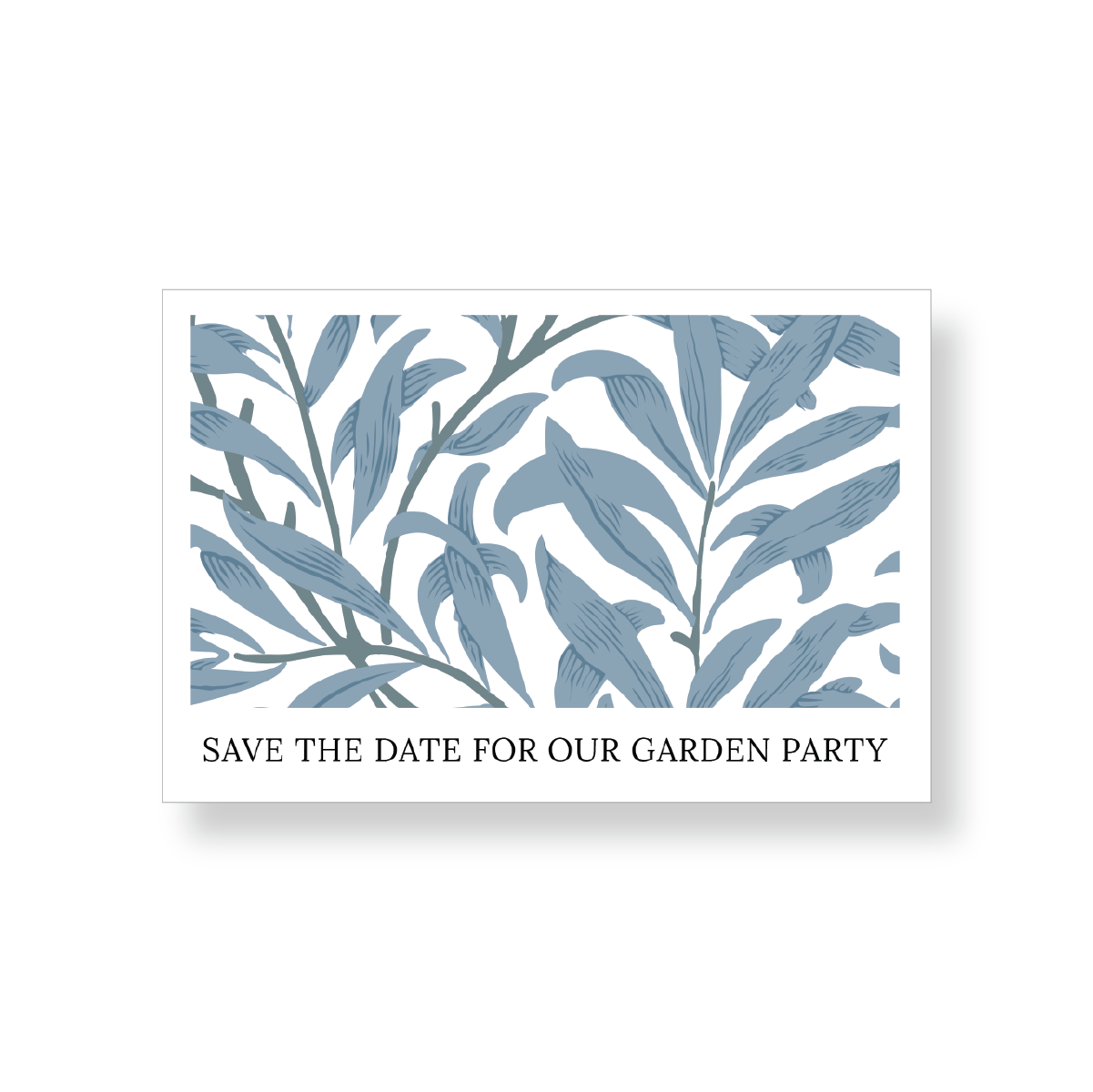 Blue Floral Garden Invite