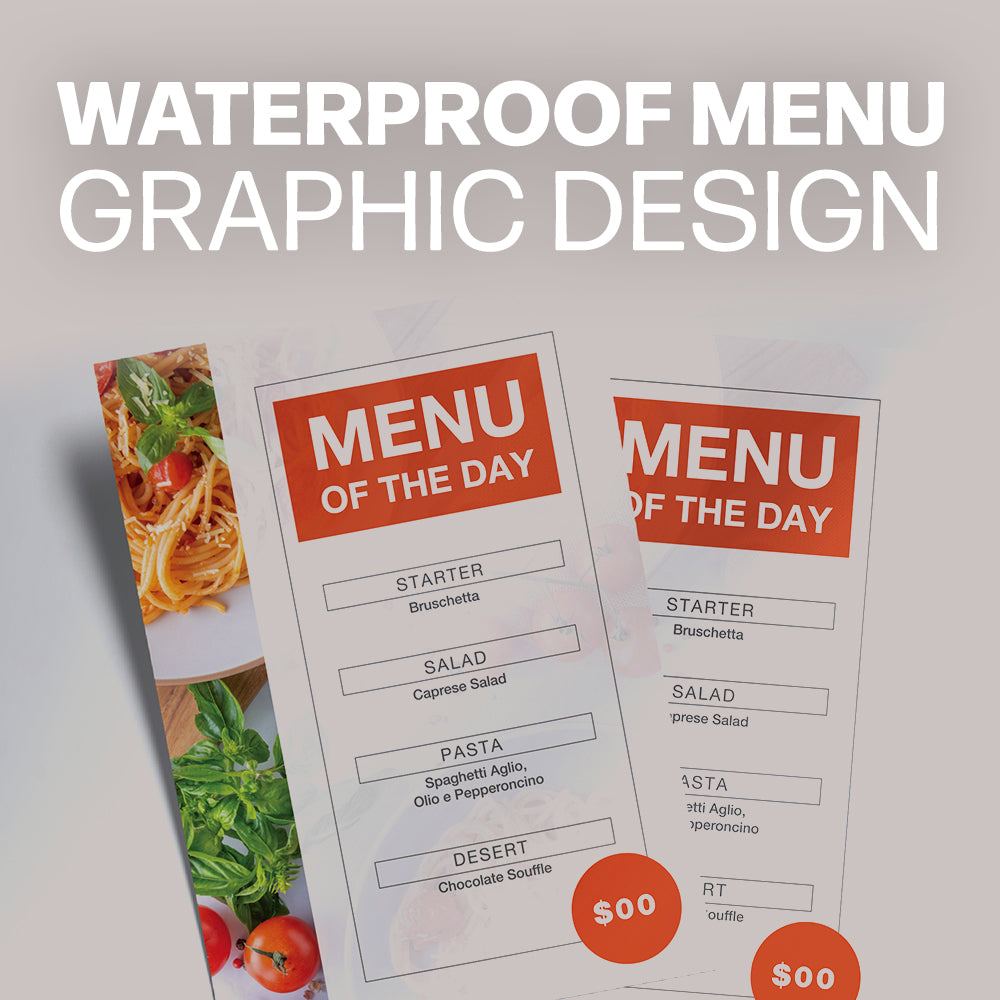 Waterproof Menu Graphic Design